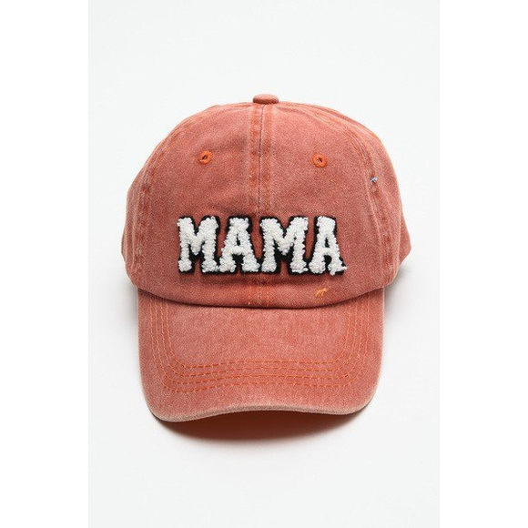 wall to wall Accessories - Terracotta Mama Washed Sherpa MAMA Baseball Cap